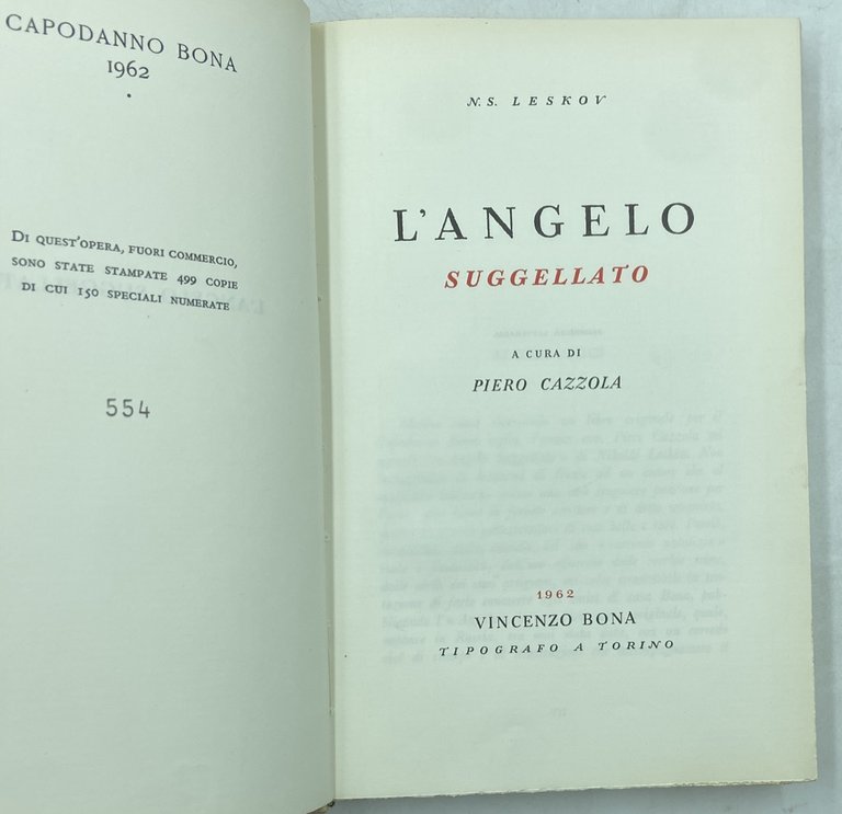 L’ANGELO SUGGELLATO. [Capodanno Bona 1962] | Immagine Gallery 3