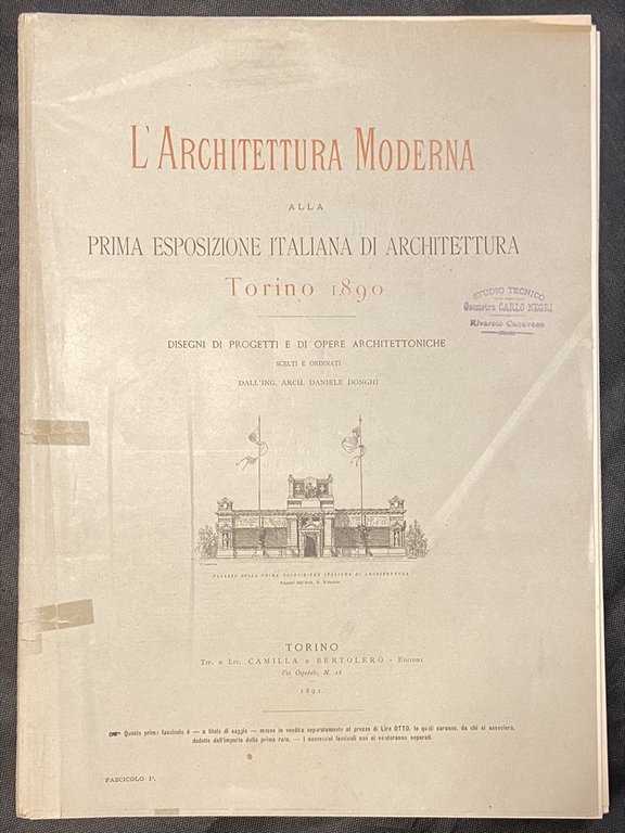 L'ARCHITETTURA MODERNA ALLA PRIMA ESPOSIZIONE ITALIANA DI ARCHITETTURA TORINO 1890. …