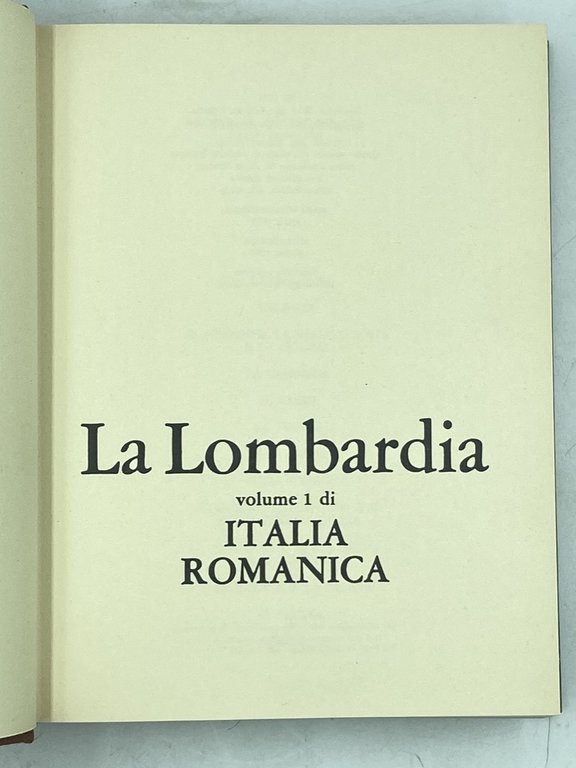 LA LOMBARDIA. VOLUME 1 DI ITALIA ROMANICA. | Immagine Gallery 3