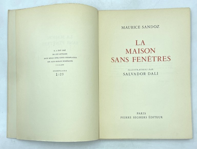 LA MAISON SANS FENÊTRES. ILLUSTRATIONS PAR SALVADOR DALÌ.