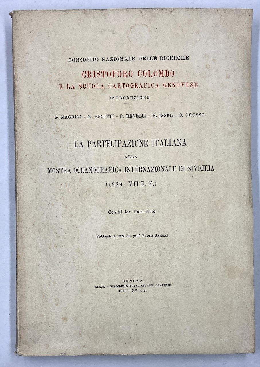 LA PARTECIPAZIONE ITALIANA ALLA MOSTRA OCEANOGRAFICA INTERNAZIONALE DI SIVIGLIA (1929).