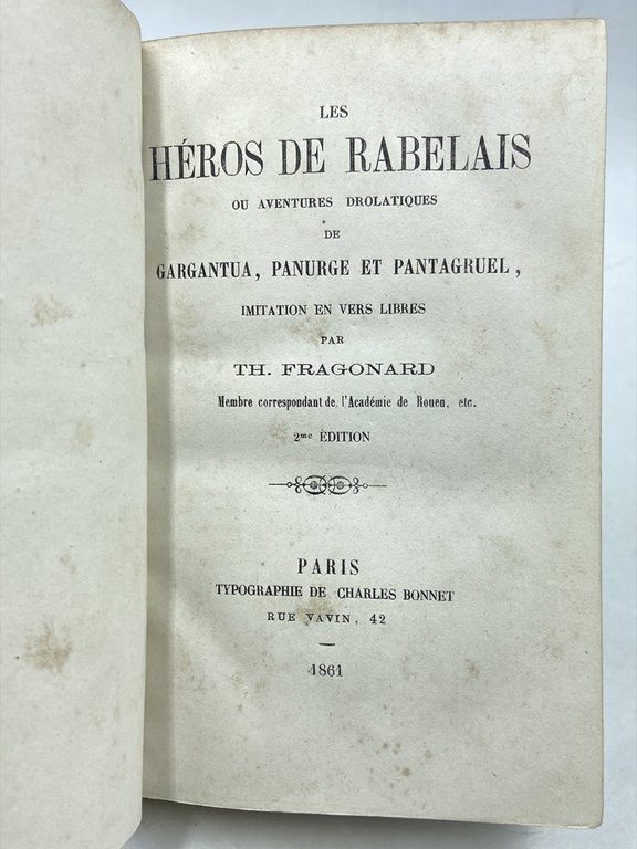 LES HÉROS DE RABELAIS OU AVENTURES DROLATIQUES DE GARGANTUA, PANURGE … | Immagine Gallery 3