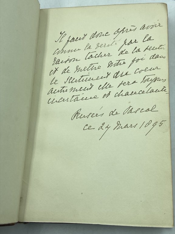 Les Pensées de Blaise Pascal suivies d'une nouvelle table analitique. …