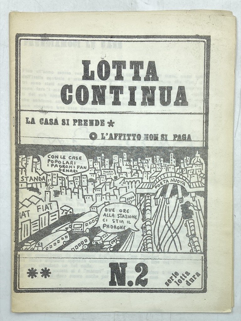 LOTTA CONTINUA. LA CASA SI PRENDE L’AFFITTO NON SI PAGA. …