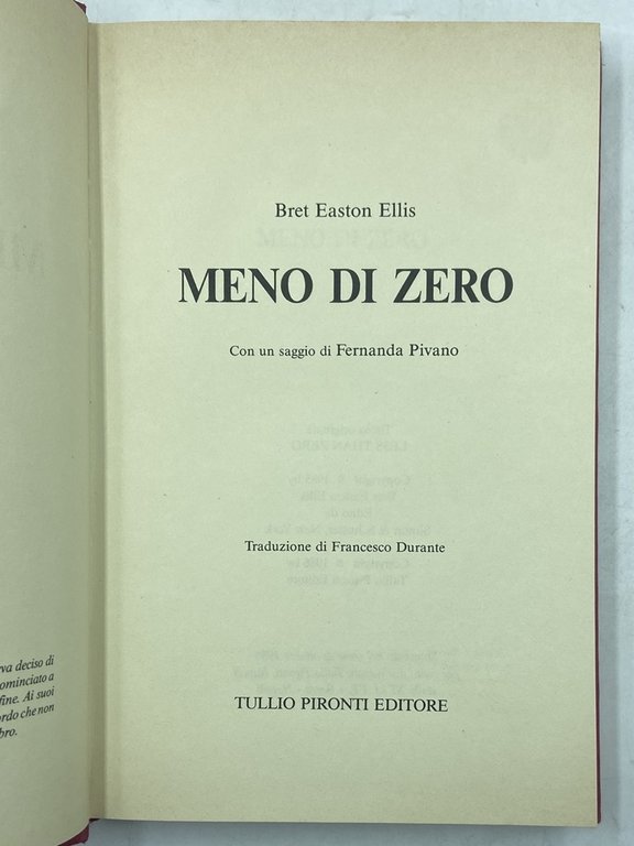 MENO DI ZERO. | Immagine Gallery 5