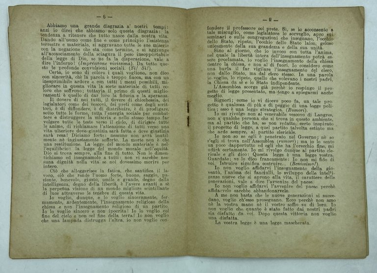 NON MI FIDO DEL PRETE! (Il diritto del fanciullo). A …