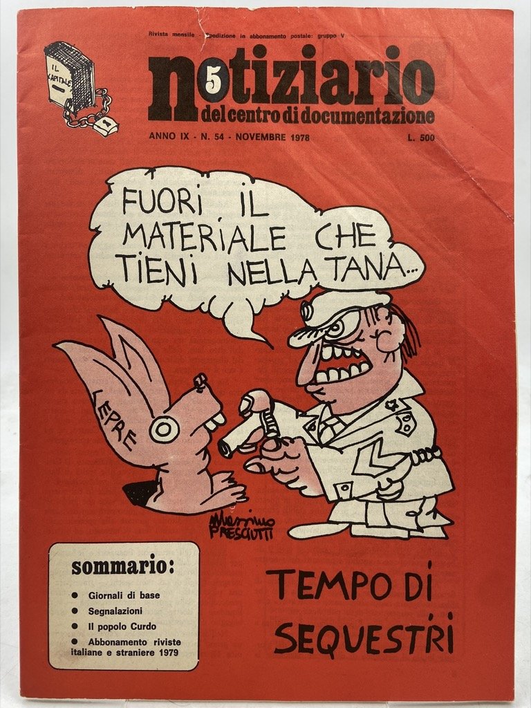 NOTIZIARIO DEL CENTRO DI DOCUMENTAZIONE 5 Anno IX N. 54 …