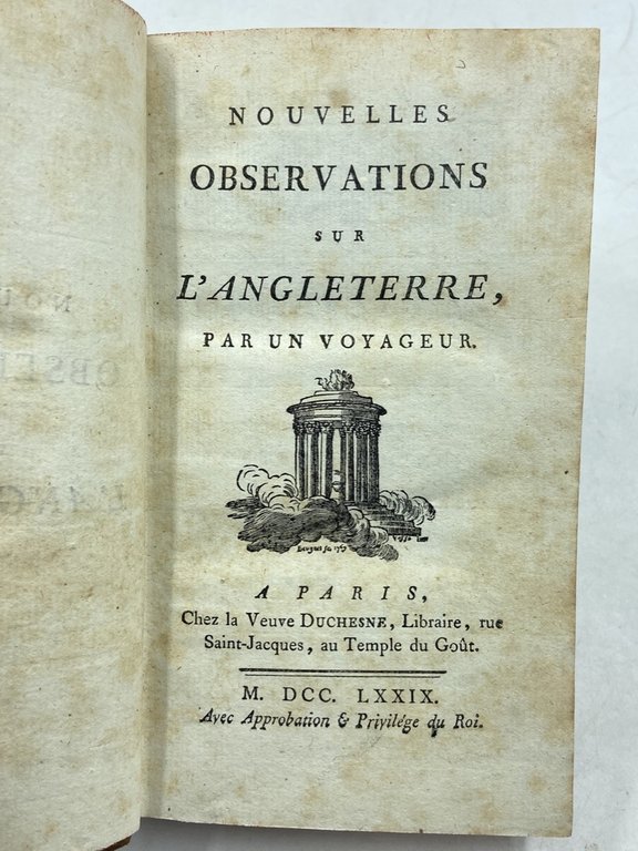 NOUVELLES OBSERVATIONS SUR L'ANGLETERRE, PAR UN VOYAGEUR. A PARIS, CHEZ … | Immagine Gallery 4