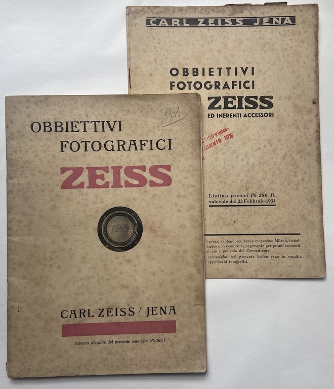 OBBIETTIVI FOTOGRAFICI ZEISS. Carl Zeiss / Jena.