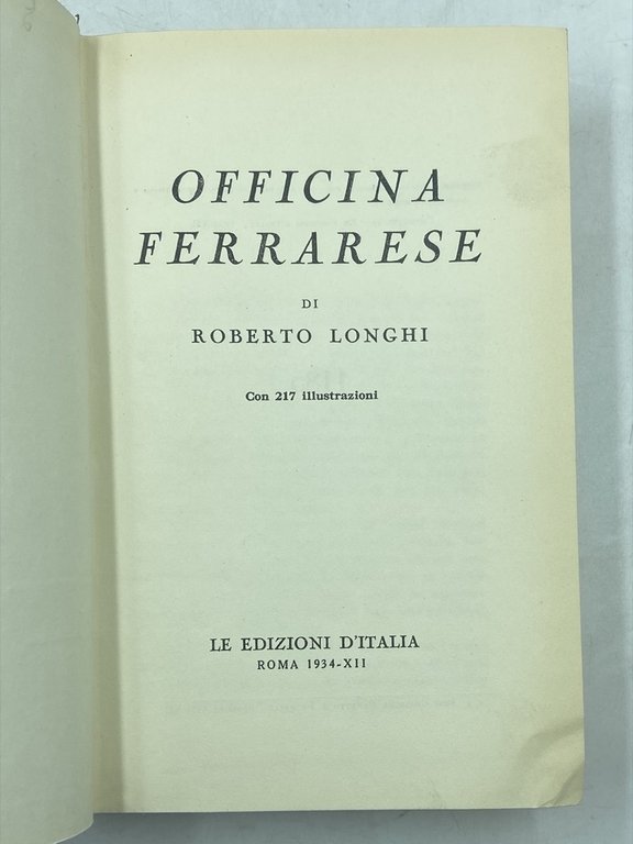 OFFICINA FERRARESE di Roberto Longhi. | Immagine Gallery 5