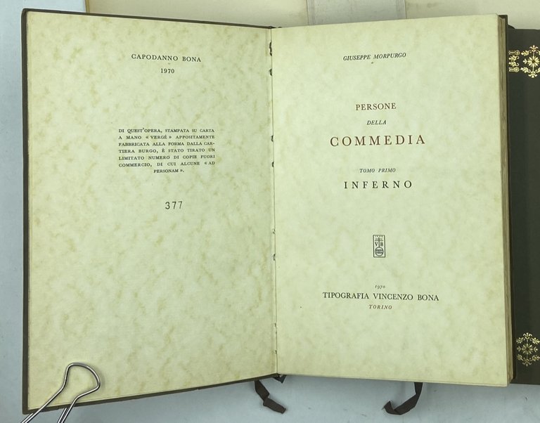 PERSONE DELLA COMMEDIA. Tomo Primo: Inferno. Tomo Secondo: Purgatorio Paradiso. … | Immagine Gallery 4