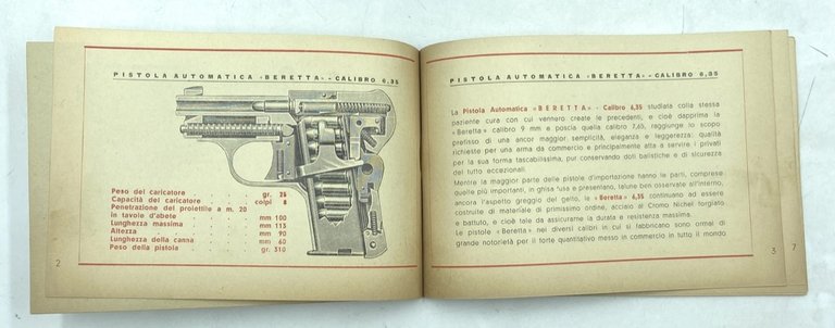 PISTOLA AUTOMATICA BERETTA. CALIBRO 6,35 - CON DOPPIA SICUREZZA - …