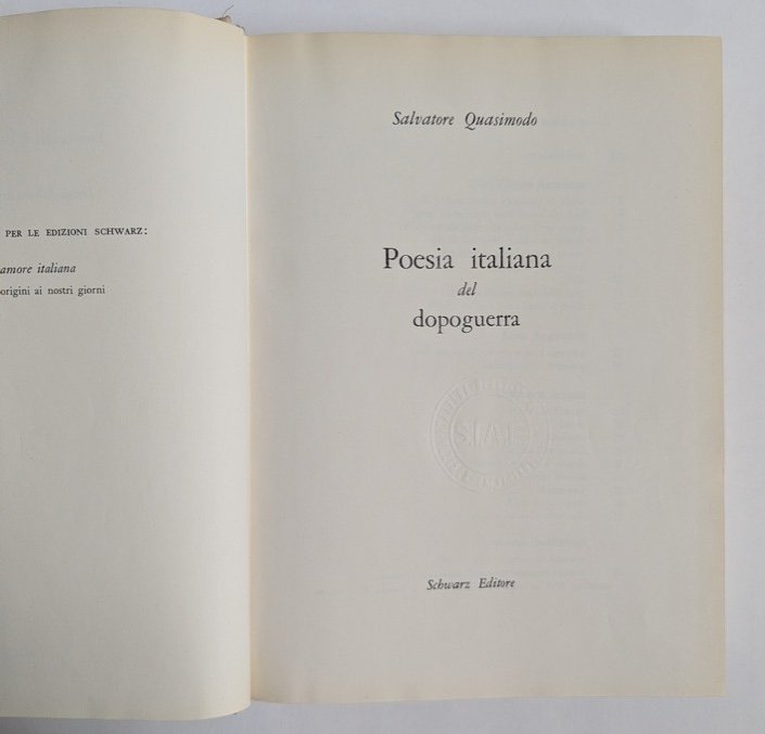 Poesia italiana del dopoguerra. | Immagine Gallery 3