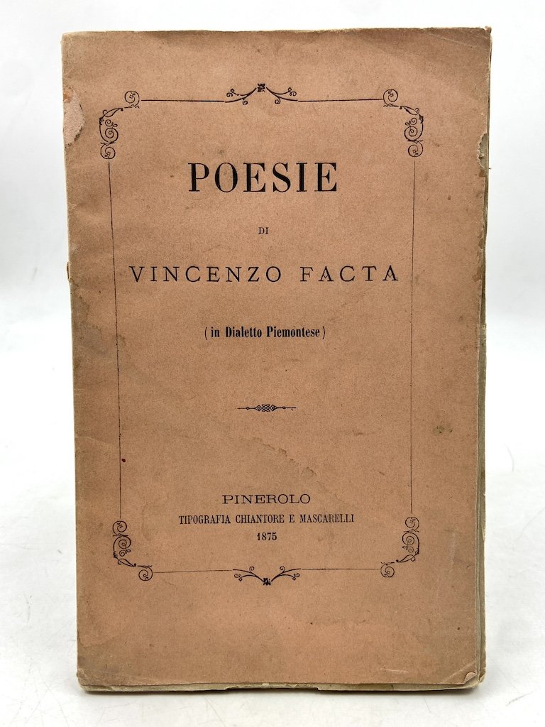 POESIE DI VINCENZO FACTA (in Dialetto Piemontese).