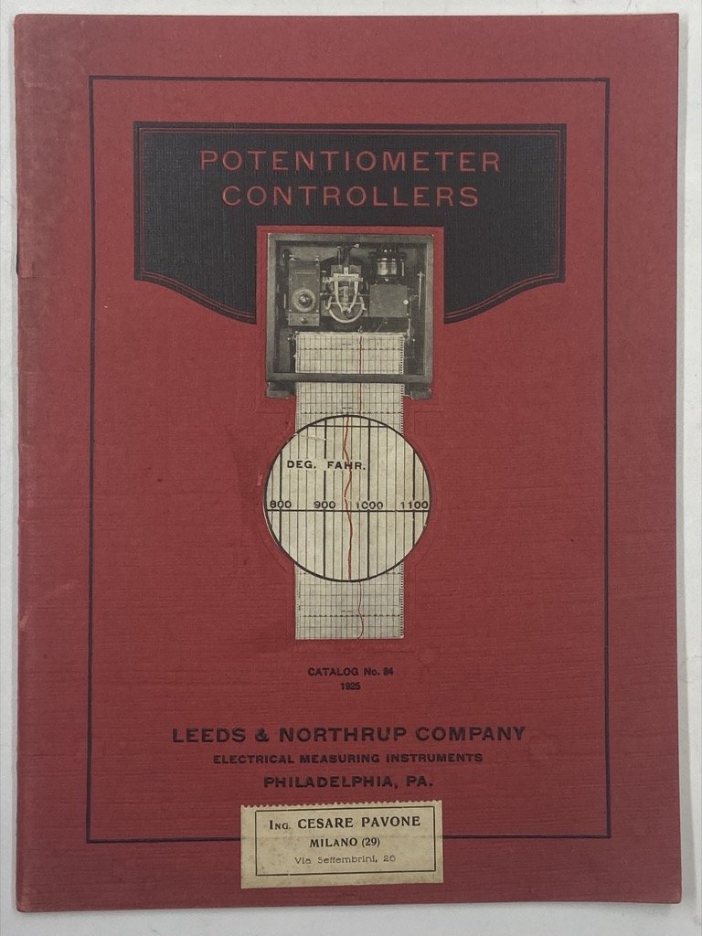POTENTIOMETER CONTROLLERS FOR AUTOMATIC TEMPERATURE CONTROL. Catalog No. 84 1925. …