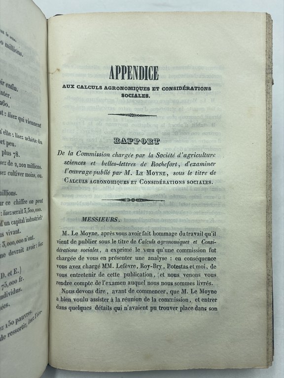 Progrès et association. Calculs agronomiques et considérations sociales. Travail d'ingénieur …