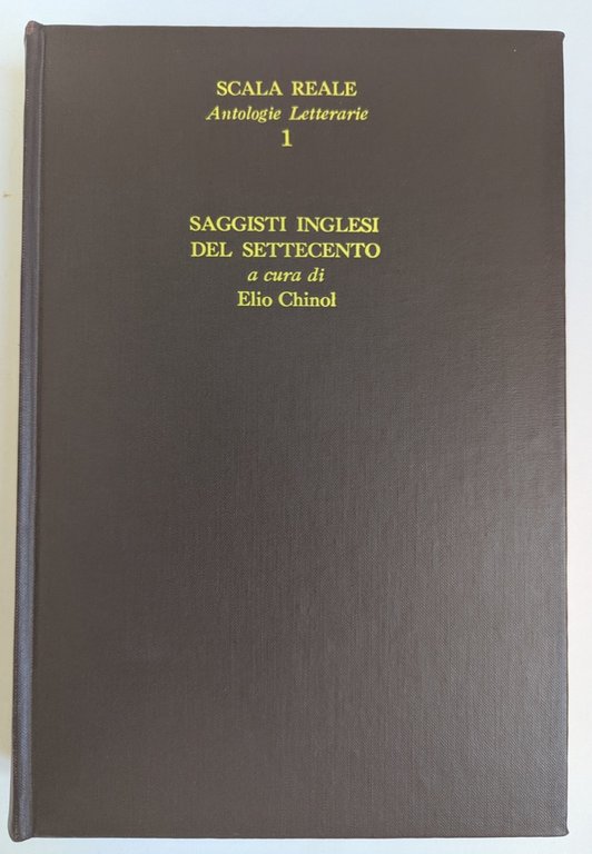 SAGGISTI INGLESI DEL SETTECENTO. | Immagine Gallery 2