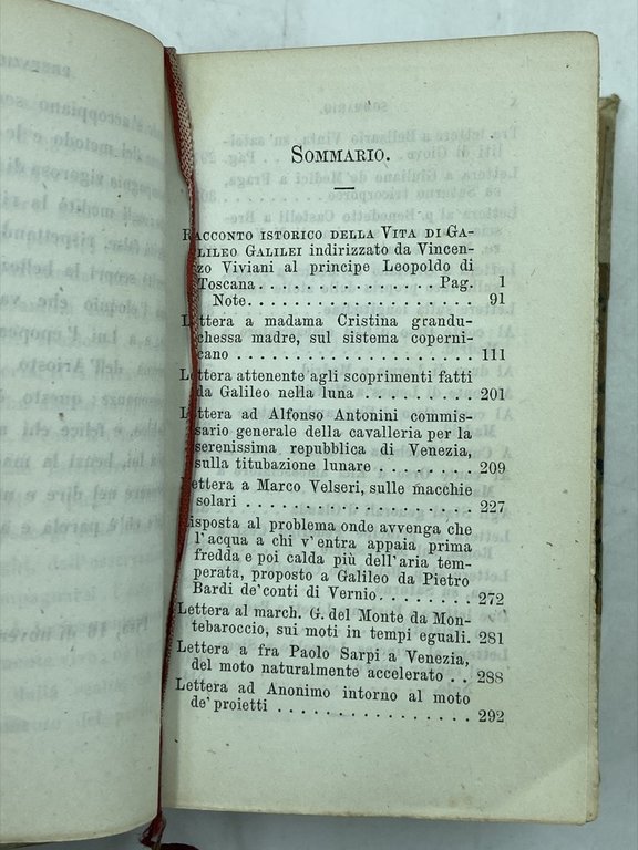 SCRITTI VARI DI GALILEO GALILEI ORDINATI DA AUGUSTO CONTI. | Immagine Gallery 6