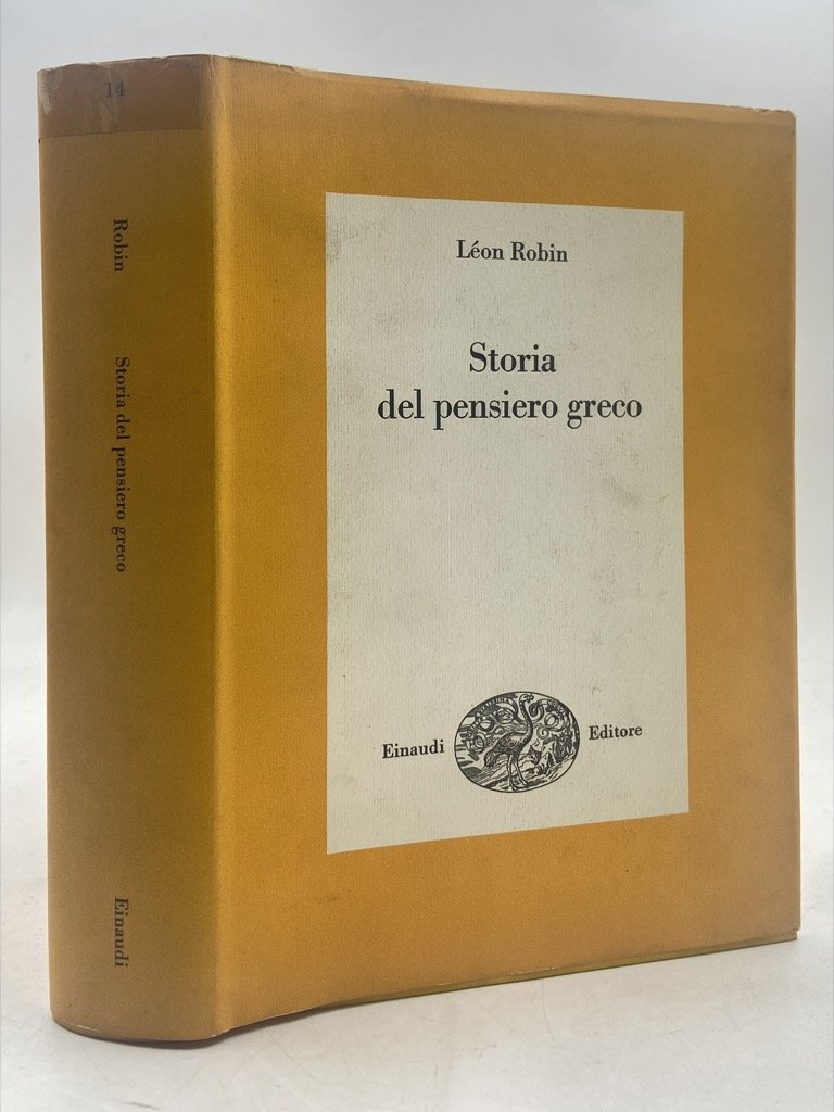 STORIA DEL PENSIERO GRECO. | Immagine principale