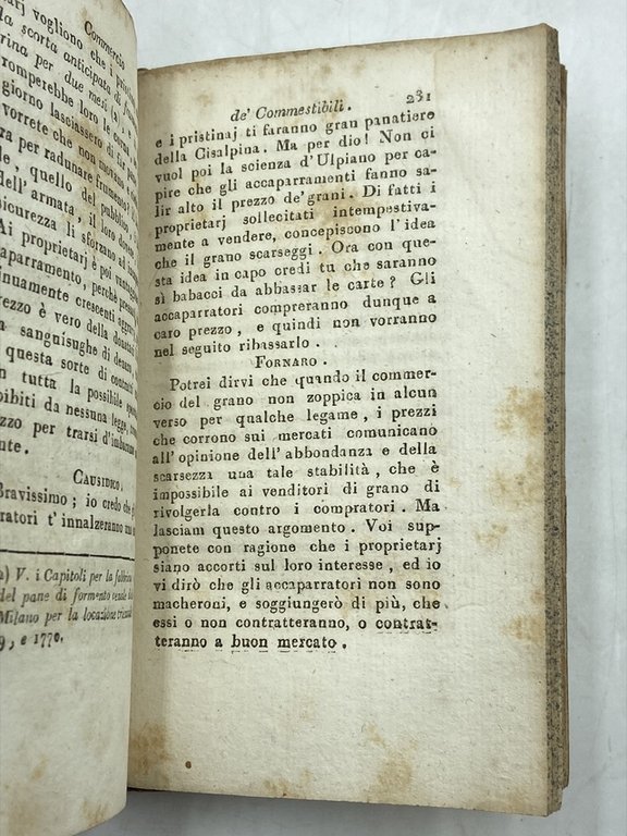 SUL COMMERCIO DE’ COMMESTIBILI E CARO PREZZO DEL VITTO OPERA … | Immagine Gallery 10