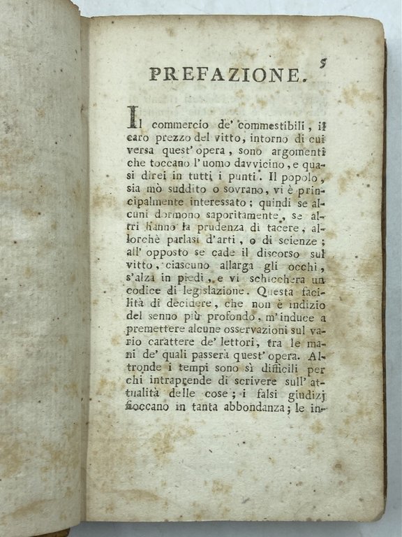 SUL COMMERCIO DE’ COMMESTIBILI E CARO PREZZO DEL VITTO OPERA … | Immagine Gallery 8
