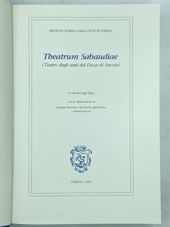THEATRUM SABAUDIAE. (Teatro degli stati del Duca di Savoia). | Immagine Gallery 5