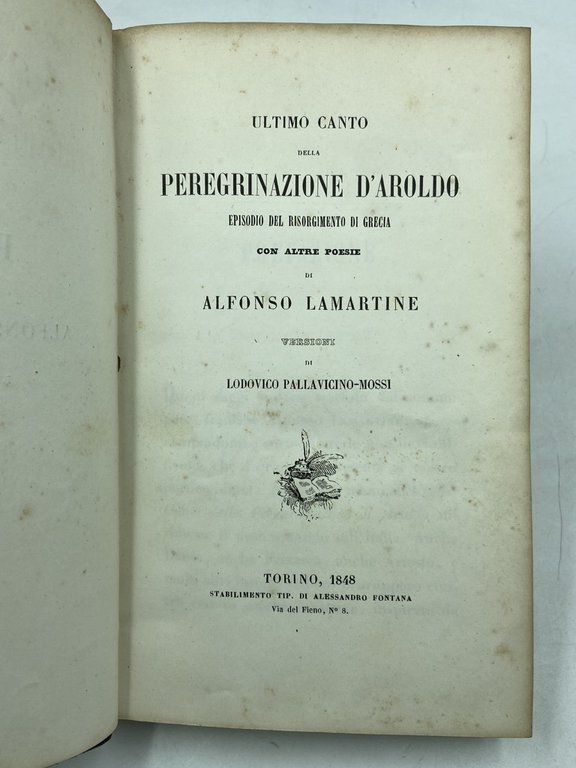 ULTIMO CANTO DELLA PEREGRINAZIONE D’AROLDO. EPISODIO DEL RISORGIMENTO DI GRECIA. …