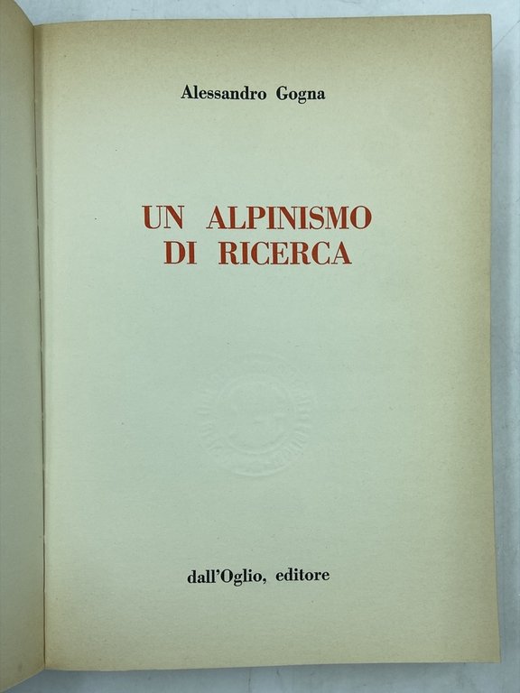 UN ALPINISMO DI RICERCA.