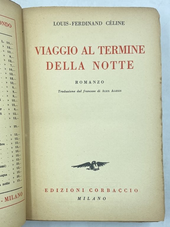 VIAGGIO AL TERMINE DELLA NOTTE. | Immagine Gallery 5