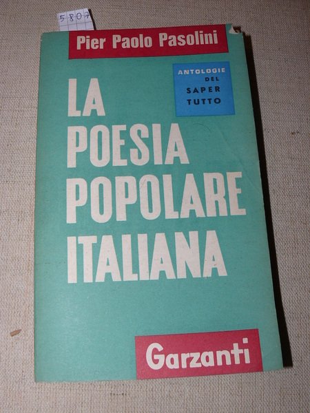 La poesia popolare italiana