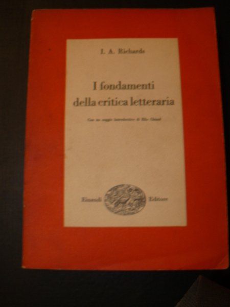 I fondamenti della critica letteraria. Con un saggio introduttivo di …