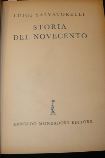 Storia del Novecento. Prima edizione