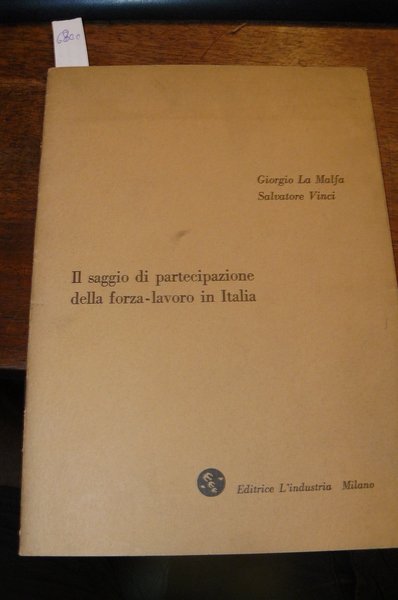 Il saggio di partecipazione della forza-lavoro in Italia.