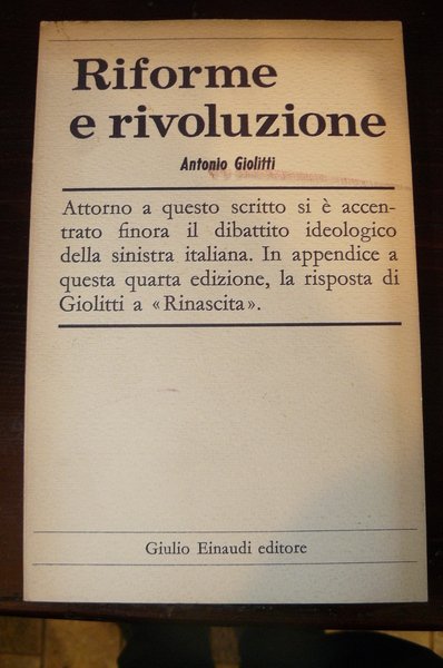 Riforme e rivoluzione . Attorno a questo scritto si è …