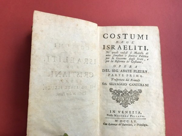 Costumi degl'israeliti ne' quali vedesi il modello di una semplice …