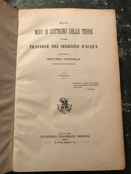 Sui muri di sostegno delle terre e sulle traverse dei …