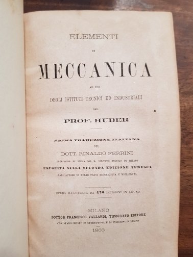 Elementi di meccanica . prima trduzione italiana del dott. Rinaldo …