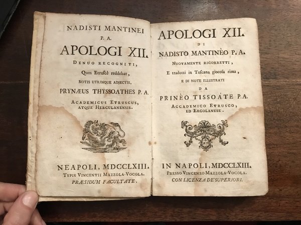 Apologi XII, nuovamente ricorretti e tradotti in Toscana giocosa rima …