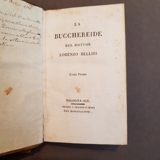 La Bucchereide. Segue: Poemetti giocoisi tratti dalle note del Biscioni …