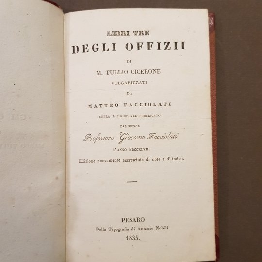 Libri tre degli offizii di M. Tullio Cierone volgarizzati da …