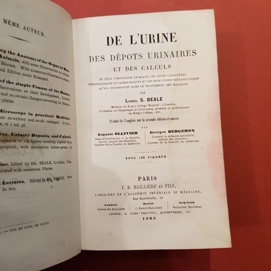 De l'urine des dépots urinaires et des calculs de leur …