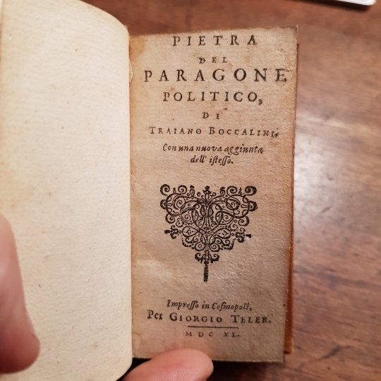 Pietra del paragone politico. Con una nuova agiunta dell'istesso