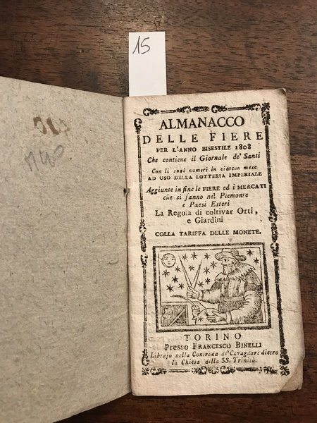 Almanacco detto delle fiere per l'anno bisestile 1808 che contiene …