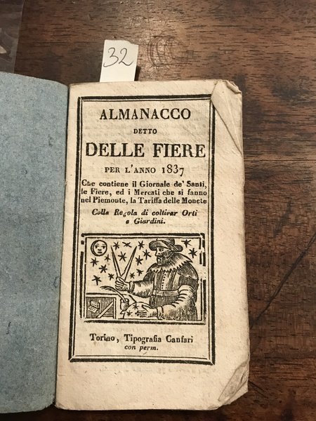 Almanacco detto delle fiere per l'anno 1837 che contiene il …