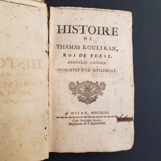 Histoire de Thamas Kouli - Kan, Roi de Perse. Nouvelle …
