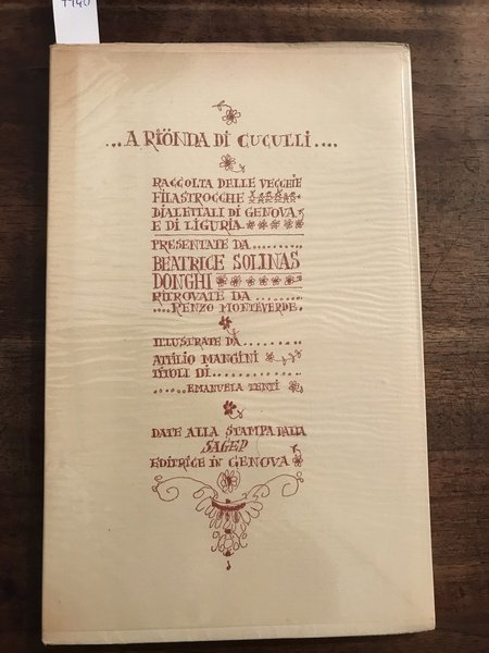 .A rionda di cuculli . raccolta delle veccie filastrocche dialettali …