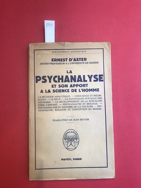 La psychanalyse et son apport a la science de l'homme