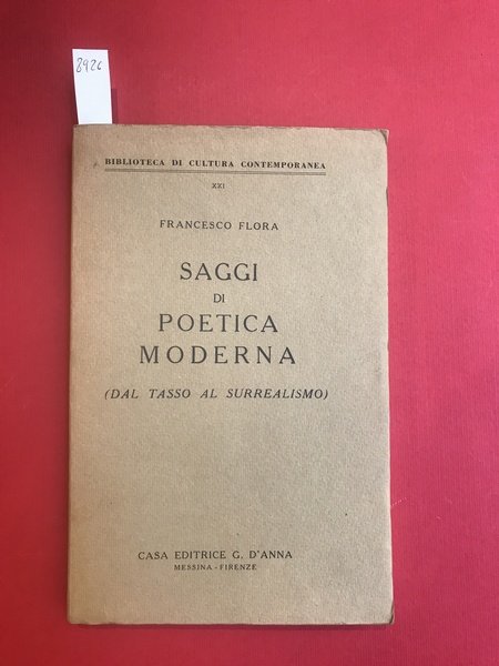 Saggi di poetica moderna (dal Tasso al surrealismo)