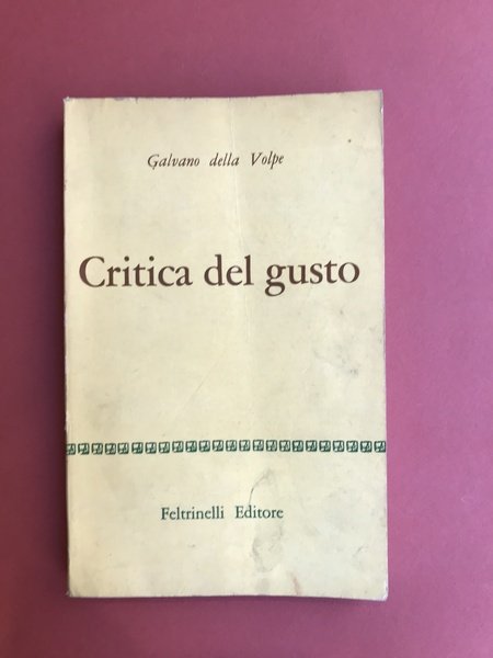 Critica del gusto