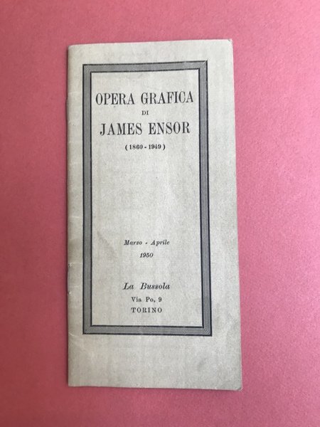 Opera grafica di James Ensor (1860 -1949) . Marzo Aprile …